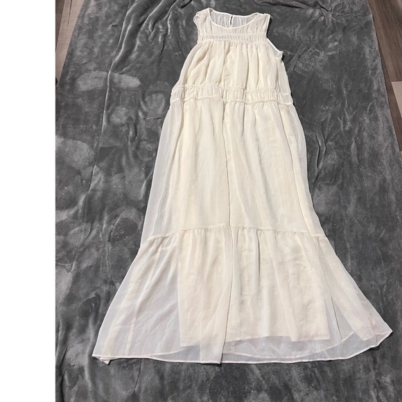 a new day Dresses & Skirts - A New Day Cream/ Ivory Sleeveless Smocked Tiered Maxi Dress Large